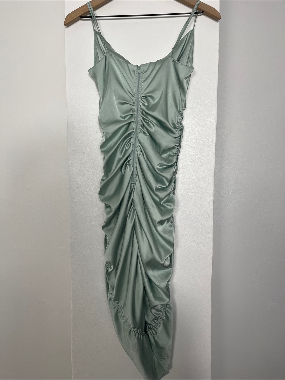 Beivy Cowl Neck Ruched Slip Dress - Picture 8 of 9